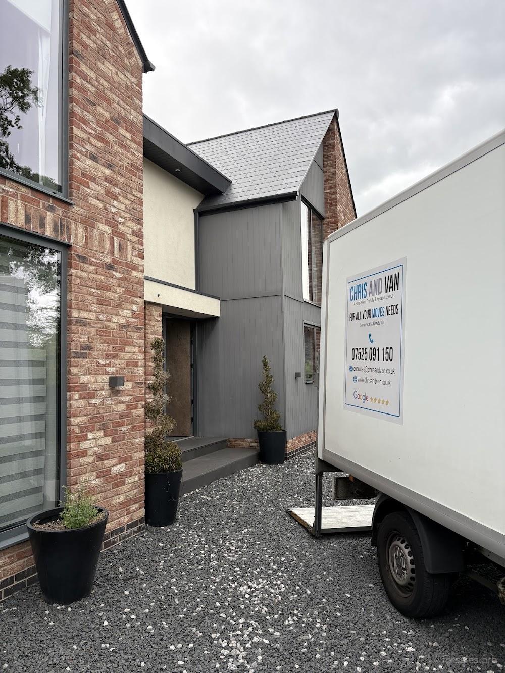 Our reliable man and van Manchester moving vehicle ready for loading. Chris and Van removals van parked in Manchester